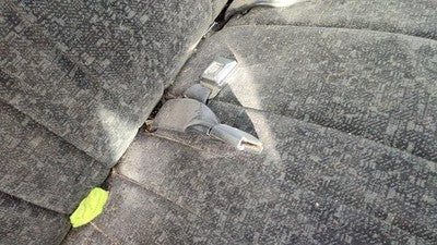 1989 Chevy S10 Pickup Passenger Right Front Seat Belt Buckle Receiver Dark Gray