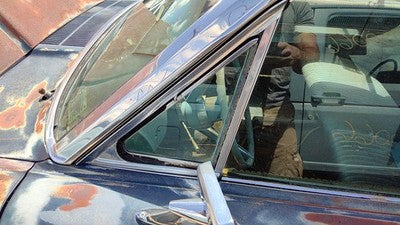 64-66 Thunderbird Coupe Driver Left Front Vent Window Small Door Glass Wih Frame