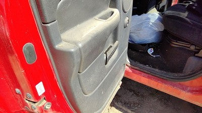 2002-05 Dodge Ram 1500 Driver Left Rear Door Trim Panel With Switches Back Black