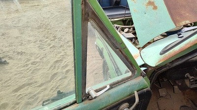 72-82 Ford Courier Driver Left Front Vent Window Small Door Glass With Frame Oem