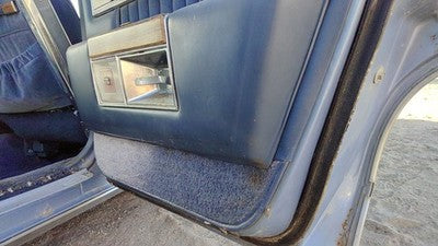 1984 Deville Sedan Passenger Right Rear Door Trim Panel With Switches Back Blue