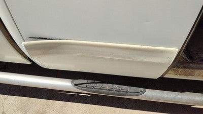 07 08 Silverado 2500 Passenger Right Rear Moulding Door Back Trim White 50U