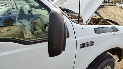 00-07 F250 Super Duty Passenger Right Manual Side Mirror Door Mounted Oem White