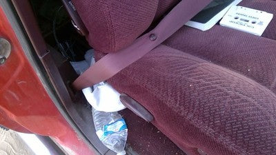 1995 Chevy Silverado 1500 Red Passenger Left Front Seat Belt Retractor Shoulder
