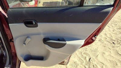06-07 Accent Passenger Right Rear Door Trim Panel Manual Window Back Gray 4 Door