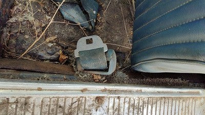 1964 Ford Thunderbird Coupe Driver Left Front Seat Belt Retractor Oem Blue