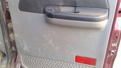 05-07 F350 Super Duty Passenger Right Rear Inside Door Trim Panel Only Back Gray