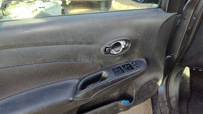 14-19 Versa Driver Left Front Door Trim Panel With Master Switch Charcoal G