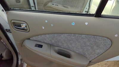 00-02 Sentra Passenger Right Rear Door Trim Panel With Switches Back Sand H