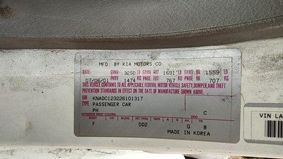 2000-2002 Kia Rio Tcm Transmission Control Module Computer Oem 0K32b189e0