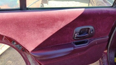 1995-1997 Chevy Lumina Driver Left Rear Door Trim Panel With Switches Back Red