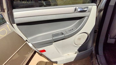 07-08 Pacifica Driver Left Rear Door Trim Panel With Switches Back Gray Da