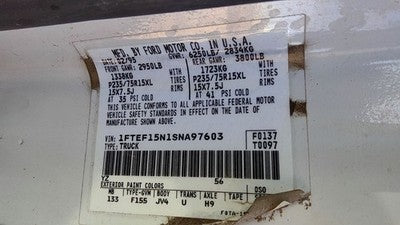 1995 Ford F150 Driver Left Valve Cover Oem 5.0l