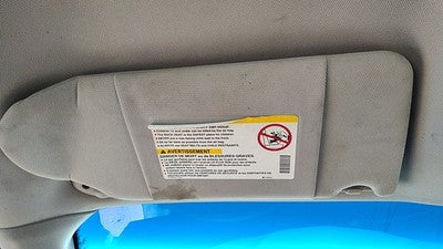 2004 Pontiac Grand Prix Driver Left Sun Visor Oem Pewter 69B 10360289