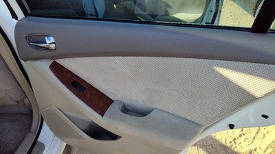 07-09 Altima Passenger Right Rear Door Trim Panel With Switches Back Blond C