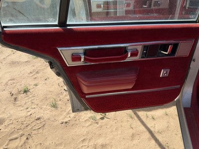 1986 Olds 88 Driver Left Rear Door Trim Panel With Switches Back Red