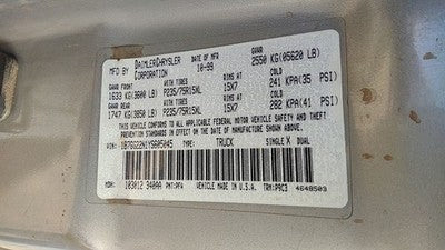 1997-2004 Dodge Dakota Driver Left Front Power Window Regulator With Motor Oem