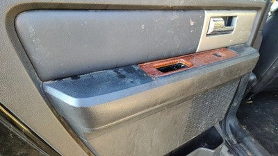07-14 Expedition Driver Left Rear Door Trim Panel With Switches Back Black/Camel
