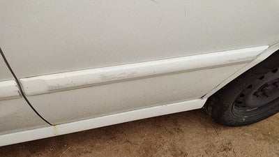 01-02 Kia Rio Driver Left Rear Moulding From Door Back Trim Strip Sedan White