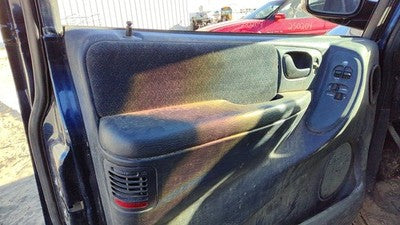 2001 Dodge Caravan Driver Left Front Door Trim Panel With Master Switch Blue