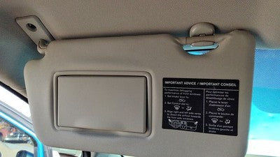 2014-2015 Nissan Versa Note Driver Left Sun Visor Oem Charcoal G 964013Wc1a