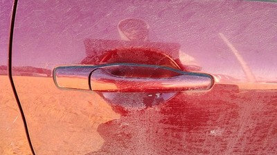 2003-2006 Mitsubishi Outlander Passenger Right Rear Outside Door Handle Back Red
