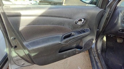 14-19 Versa Driver Left Front Door Trim Panel With Master Switch Charcoal G