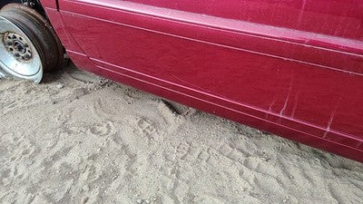 95-02 Eldorado Driver Left Lower Rocker Panel Moulding Side Crimson Red 86U