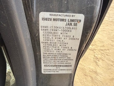 1998-2004 Isuzu Rodeo Driver Left Exhaust Manifold Assembly Oem 3.2L 7646292