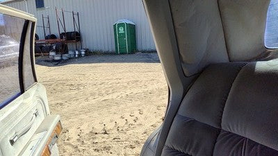 85 Mercury Grand Marquis Passenger Right Rear C Pillar Trim Panel Gray Back Oem