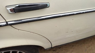 80 Mercedes 300Td Passenger Right Rear Upper Moulding From Door Back Trim Strip