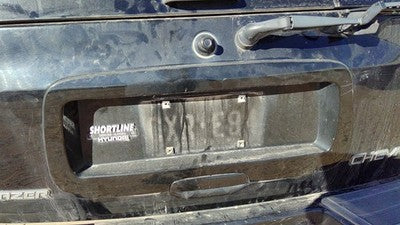 02-09 Trail Blazer License Plate Trim Surround Panel Tail Trunk Finish Black 41U