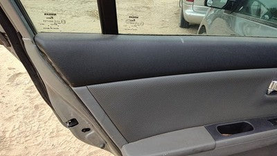 08-09 Sentra Driver Left Rear Door Trim Panel With Switches Back Charcoal W