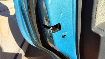 2014-2019 Nissan Versa Note Driver Left Rear Door Latch With Rods/Cables Back