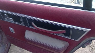 1990 Olds Eighty Eight Passenger Right Rear Inside Door Trim Panel Only Back Red