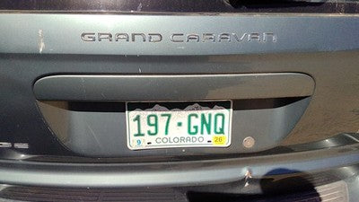 07 Caravan License Plate Trim Surround Panel Oem Tail Trunk Finish Magnesium Ppk