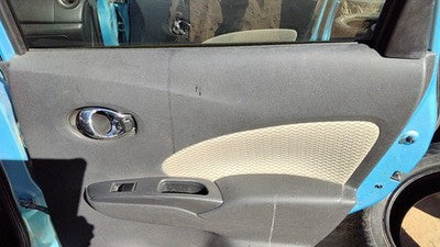 15-19 Versa Note Passenger Right Rear Door Trim Panel W Switches Back Charcoal G