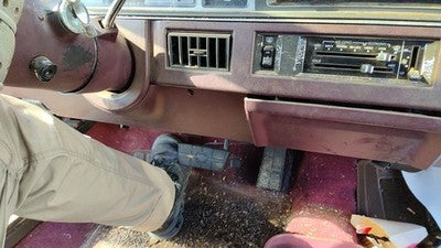 1985-1996 Olds Ciera Lower Dash Under Column Knee Bolster Trim Panel Oem Red