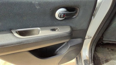 10-11 Versa Driver Left Rear Door Trim Panel With Switches Back Charcoal G