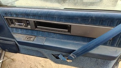 1989 Cutlass Calais Passenger Right Front Door Trim Panel W Switches Blue 2 Door