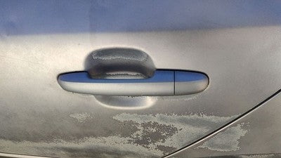 06-10 Hyundai Sonata Driver Left Rear Outside Door Handle Back H1 Silver Blue