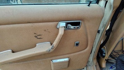 1980 Mercedes 300Td Driver Left Rear Door Trim Panel With Switches Back Brown