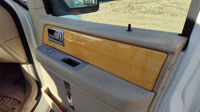 07-10 Lincoln Navigator Passenger Right Front Door Trim Panel With Switches Tan