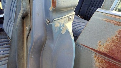 1984 Deville Sedan Lh Driver Left Door Hinge Cover Plastic Trim Blue