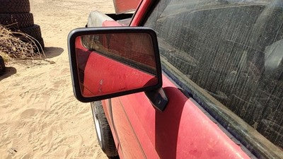 1984-1990 Ford Bronco 2 Driver Left Manual Side Mirror Door Mounted Oem Red