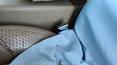 1993 Ford Explorer Driver Left Front Seat Belt Buckle Receiver Oem Tan