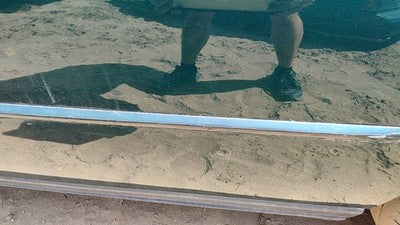 98-04 Cadillac Seville Driver Left Rear Moulding From Door Back Trim Strip Green