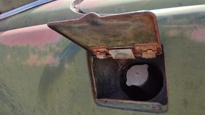 1953 Chevy Bel Air 150 Sedan Fuel Tank Door With Hinge Gas Lid Oem Filler
