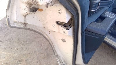 1986 Chevy Caprice Driver Left Rear Door Latch With Rods/Cables Oem Back