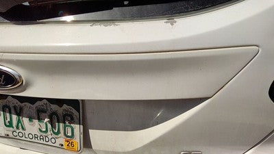 14 Focus Ford Focus License Plate Trim Surround Panel Tail Trunk Finish White Yz
